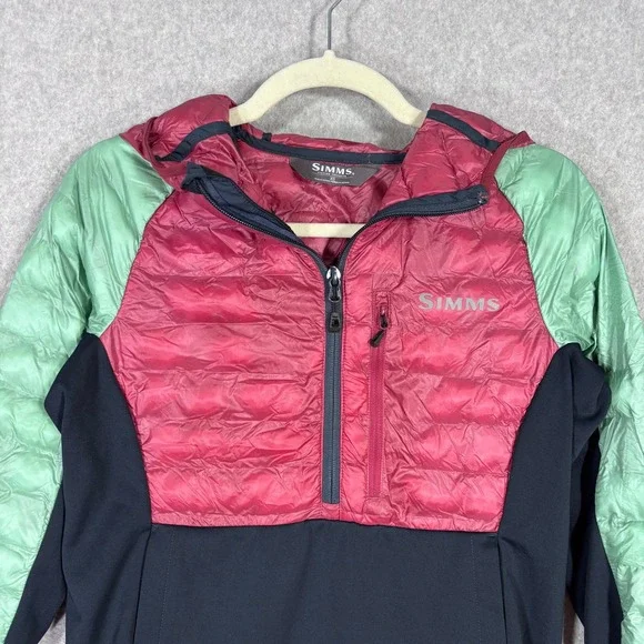 $199 Simms ExStream Bicomp Jacket XS Hood Insulated Puffer Nylon Hoody Pullover